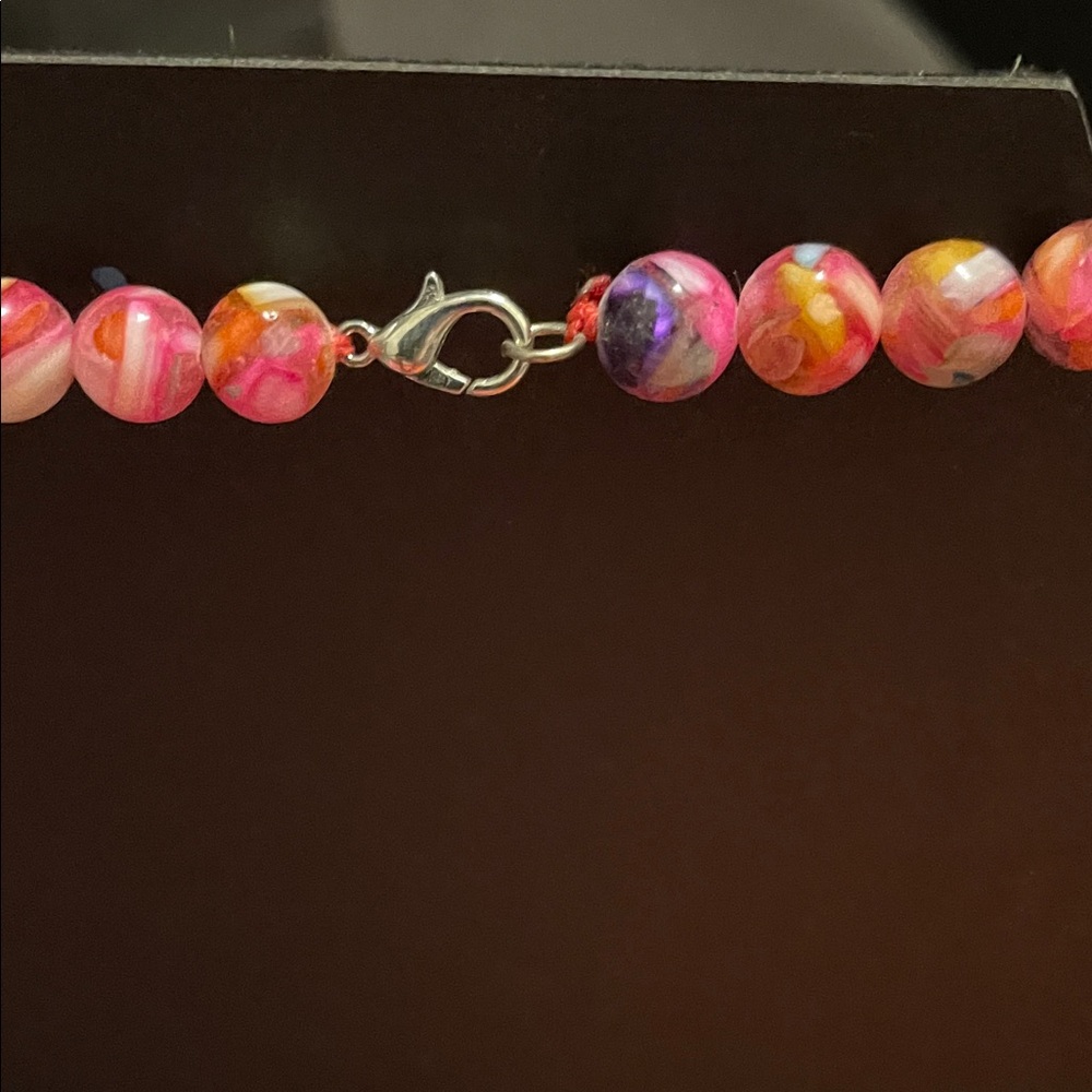 Hand Crafted Multicolor Beaded Necklace - Picture 3 of 5